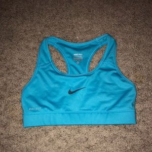 blue nike sports bra size xs